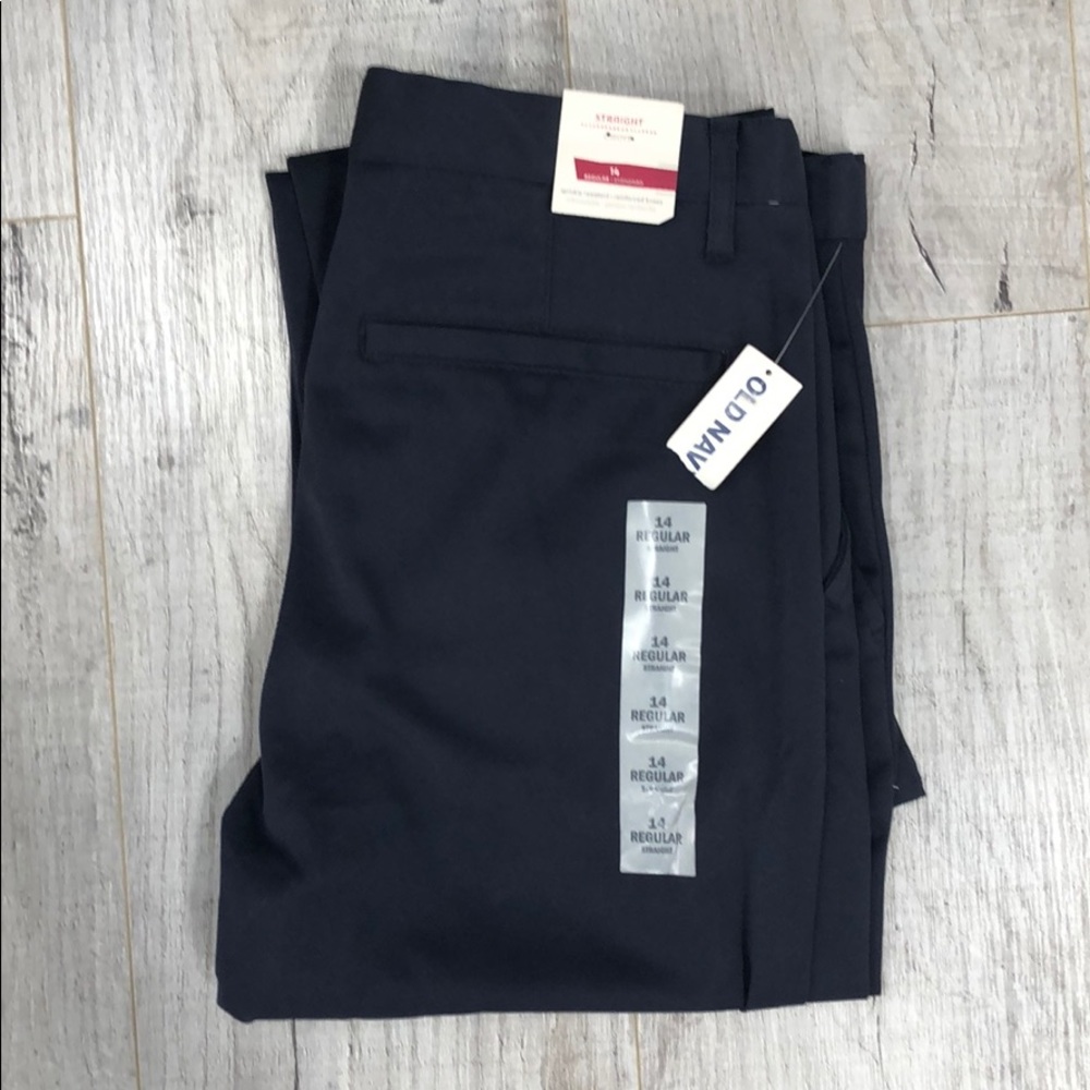 Navy straight leg pant